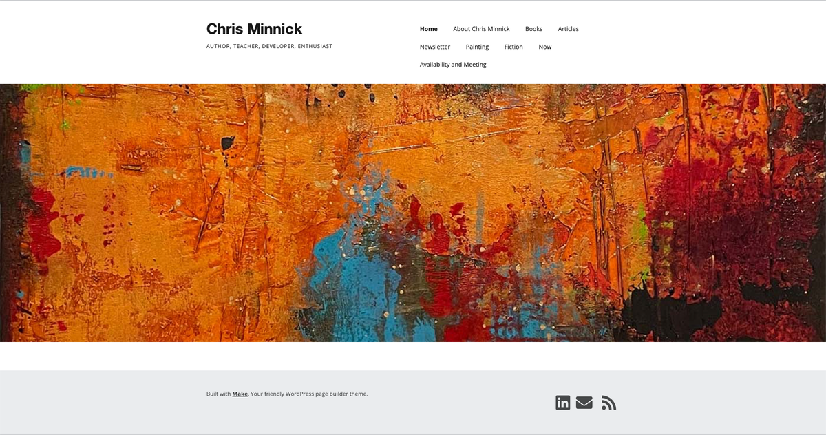 Screenshot of Chris Minnick's website