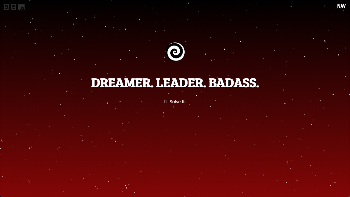 Screenshot of Matthew Pasteris's website
