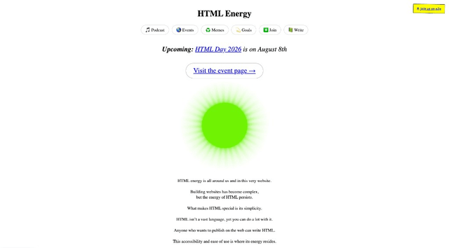 Worth Wandering: HTML Energy